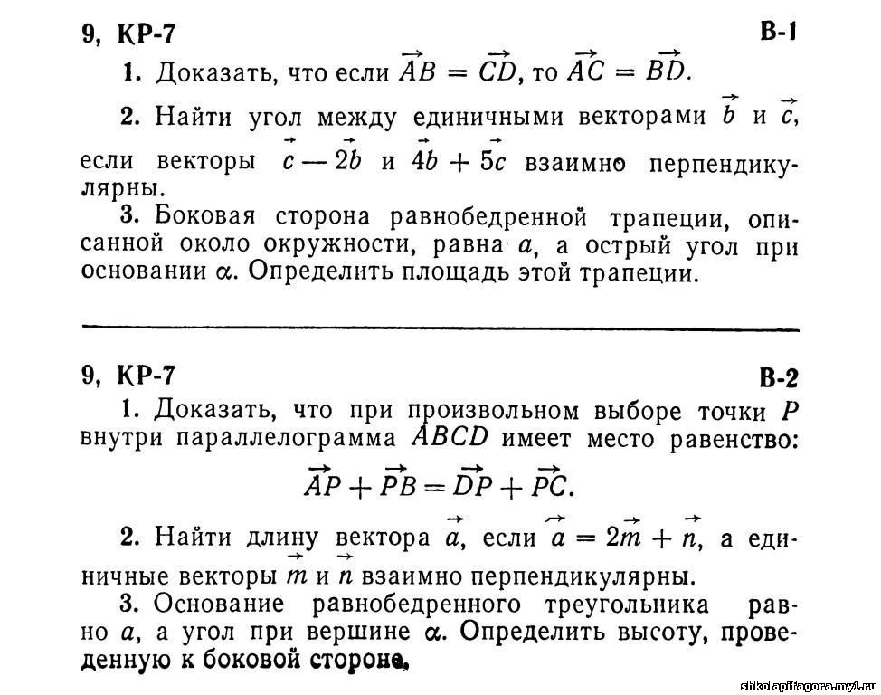 Контрольная работа по теме Программирование решения задач